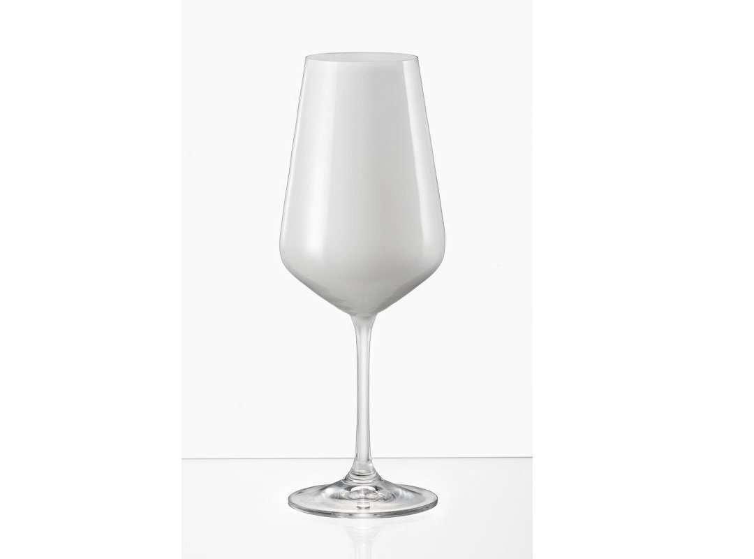 Crystalex Weinglas Black & White, Kristallgläser farbig am Bauch von Crystalex