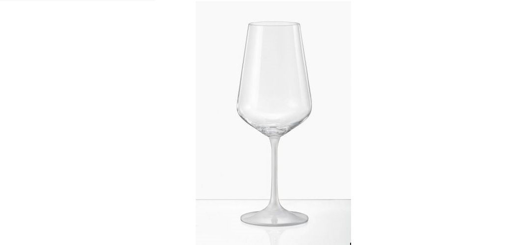 Crystalex Weinglas Black & White, Kristallglas, Kristallglas, zweifarbig oder einfarbig, 450 ml, 2er Set von Crystalex