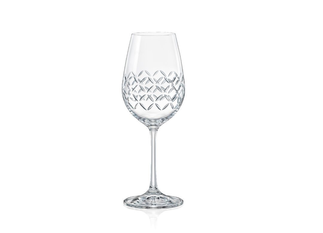 Crystalex Weinglas CROSS klar geschliffen Weingläser 350 ml 2er Set, Kristallglas, geschliffen, Kristallglas von Crystalex