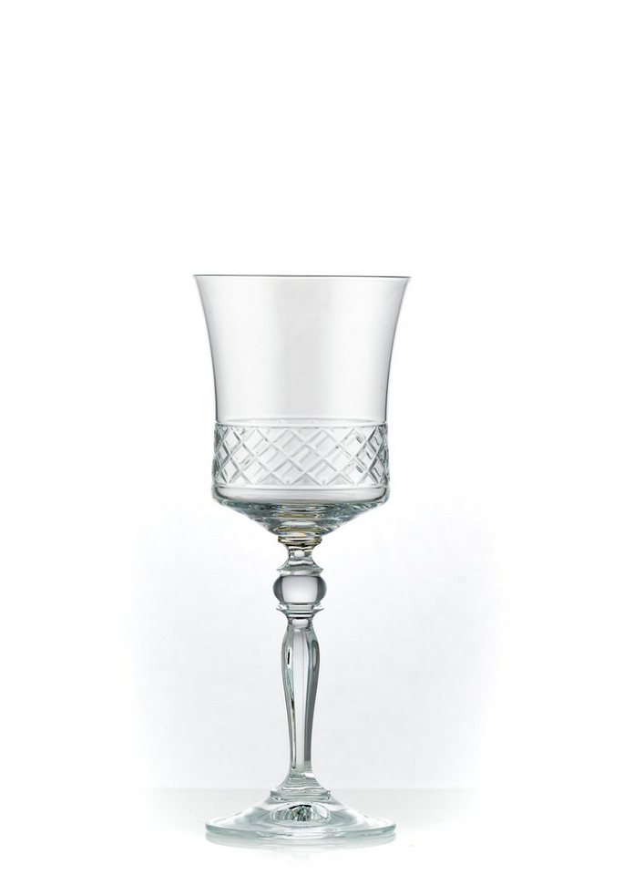 Crystalex Weinglas Grace geschliffen 250 ml 6er Set, Kristallglas, Kristallglas, poliertem Schliff von Crystalex