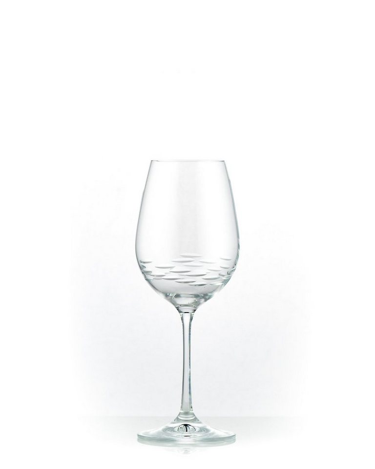 Crystalex Weinglas Viola Stone klar geschliffen 350 ml 6er Set, Kristallglas, Kristallglas, poliertem Schliff von Crystalex