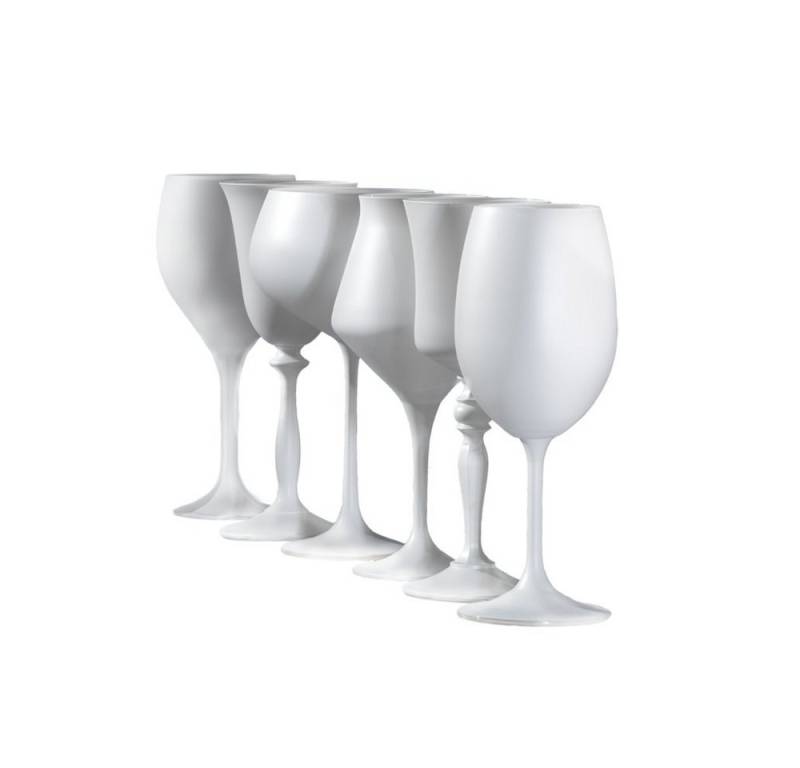 Crystalex Weinglas Weingläser Schach Gambit Kristallglas Bohemia, Kristallglas, einfarbig mit verschiedenen Glas Formen, 6er Set, Kristallglas von Crystalex