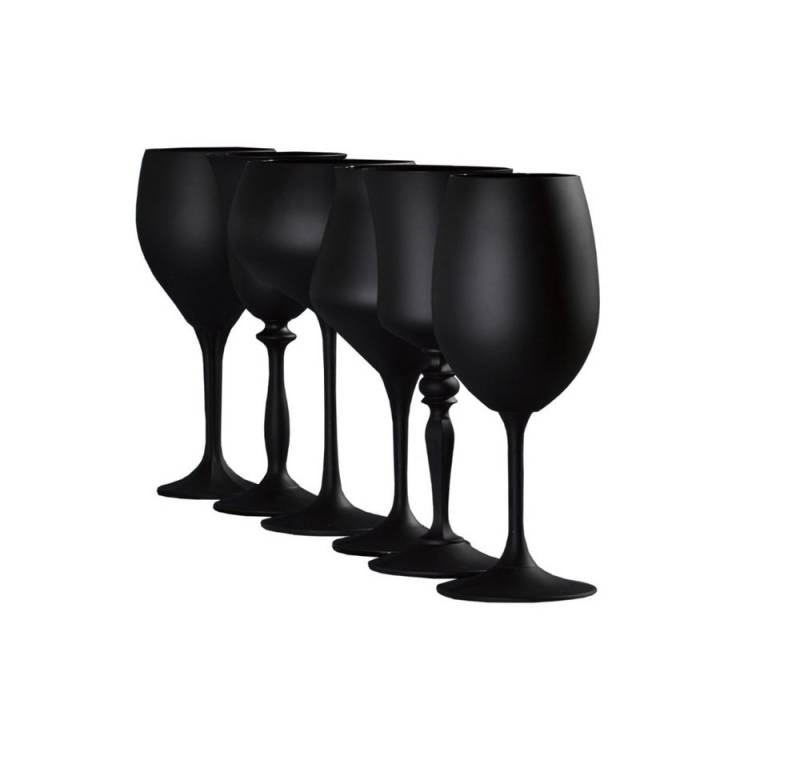 Crystalex Weinglas Weingläser Schach Gambit Kristallglas Bohemia, Kristallglas, einfarbig mit verschiedenen Glas Formen, 6er Set, Kristallglas von Crystalex