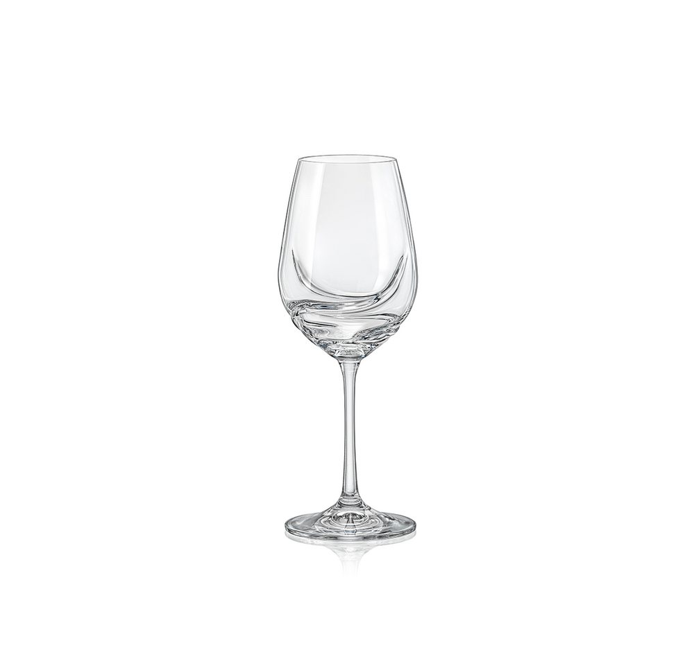 Crystalex Weinglas Weingläser Turbulence 350 ml (2er-Set), Kristallglas, Kristallglas, mit Fuß von Crystalex