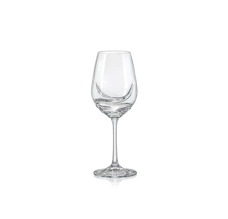 Crystalex Weinglas Weingläser Turbulence 350 ml (2er-Set), Kristallglas, Kristallglas, mit Fuß von Crystalex