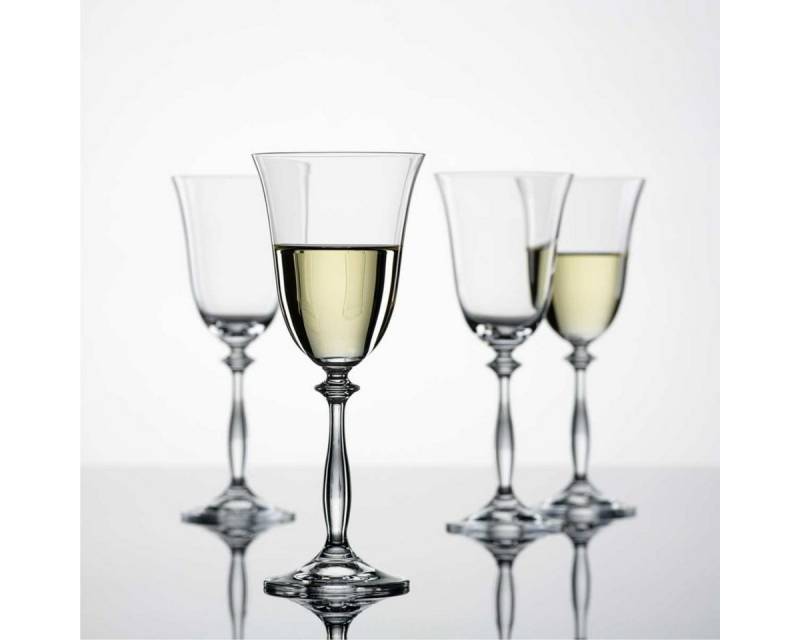 Crystalex Weißweinglas Angela 250 ml 6er Set, Kristallglas, Kristallglas von Crystalex