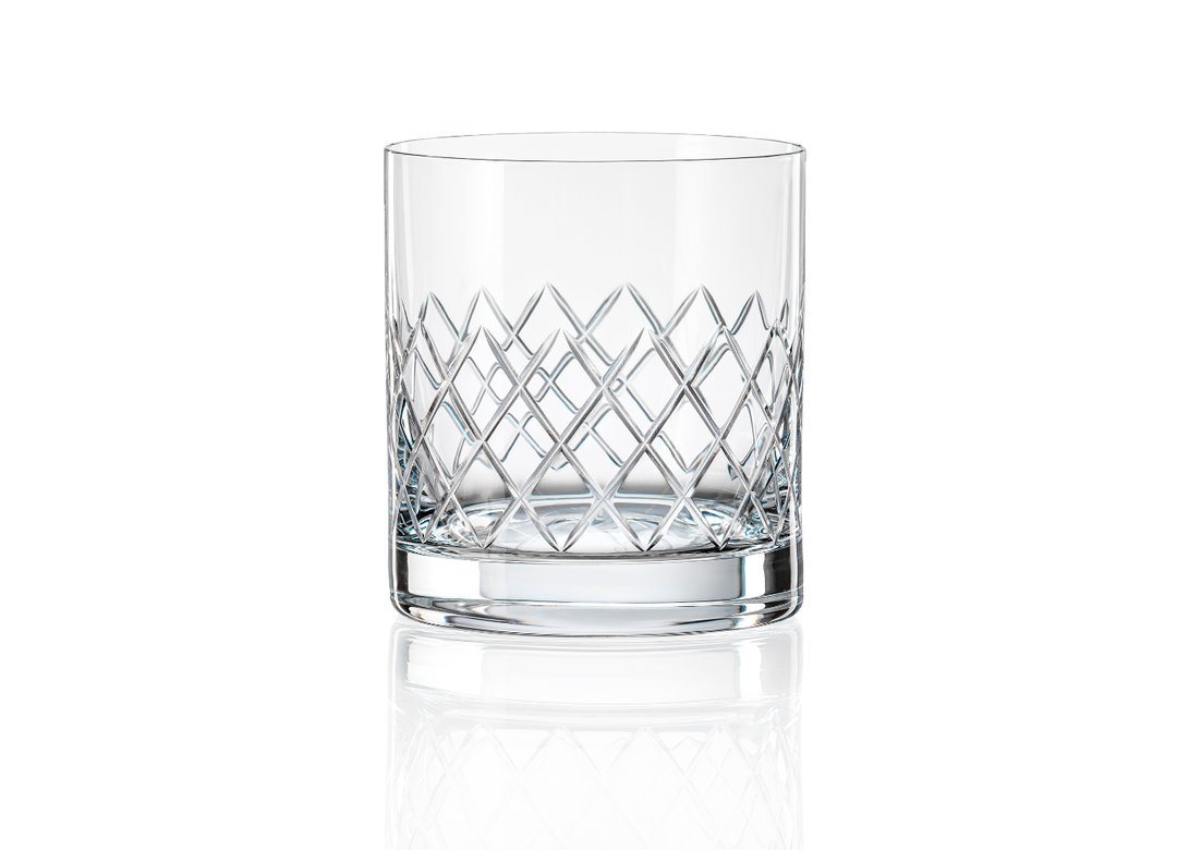 Crystalex Whiskyglas Barline BR069, Kristallglas, Kristallglas mit poliertem Schliff, 280 ml 6er Set von Crystalex