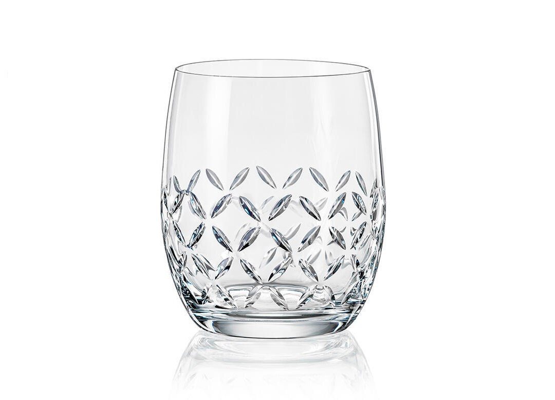 Crystalex Whiskyglas CROSS geschliffen Wassergläser Whiskygläser 300 ml 2er Set, Kristallglas, geschliffen von Crystalex