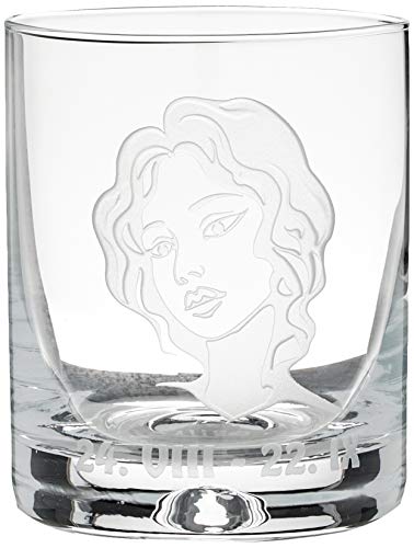 Crystaljulia 05919 Whiskyglas mit Zodiak Jungfrau Gravur, Crystalite, 250 milliliters von Crystaljulia