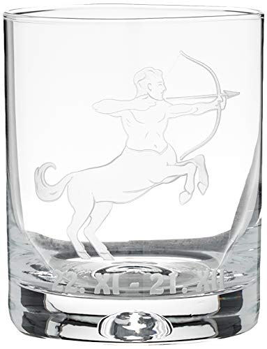 Crystaljulia 05920 Whiskyglas mit Zodiak Schütze Gravur, Crystalite, 250 milliliters von Crystaljulia
