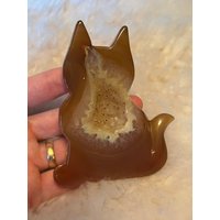 Wunderschöne Druzy Achat Katze, Adopt Ein Kristall Haustier Cat1 von CrystalsAhoy