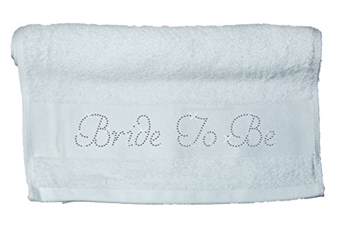 Crystal Bride To Be Cotton Hand Towel Bride Rhinestone Honeymoon hen party spa gift by CrystalsRus von Varsany