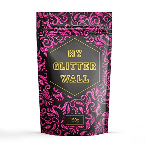 Pinker "My Glitter Wall"-Glitzer für Wände zum Mischen mit Emulsionsfarbe und mit Schalter-Aufkleber und Steckdosen-Wandtattoo, perfekt für drinnen und draußen, 150 g Pinker "My Glitter Wall"-Glitzer für Wände zum Mischen mit Emulsionsfarbe und mit Schalter-Aufkleber und Steckdosen-Wandtattoo, perfekt für drinnen und draußen, 150 g von CrystalsRus