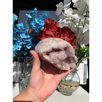 Unglaubliche Blüten Achat Amethyst Polierte Geode, Druzy Flower Achat, Geode von CrystalsbyDG