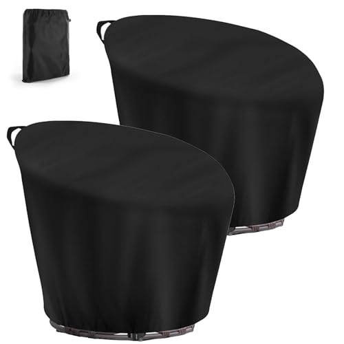 Rattan Schaukelsessel Abdeckung,Wasserdicht Schutzhülle Papasansessel Outdoor mit Zugband, Winddicht Abdeckplane für Runder Hängesessel für Garten mit Schnal(Size:2pcs:210D:132*51*89cm,Color:schwarz) Rattan Schaukelsessel Abdeckung,Wasserdicht Schutzhülle Papasansessel Outdoor mit Zugband, Winddicht Abdeckplane für Runder Hängesessel für Garten mit Schnal(Size:2pcs:210D:132*51*89cm,Color:schwarz) von Crysterris