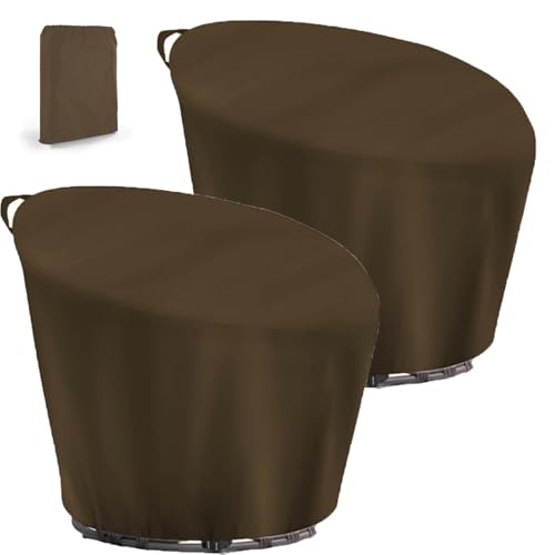 Rattan Schaukelsessel Abdeckung,Wasserdicht Schutzhülle Papasansessel Outdoor mit Zugband, Winddicht Abdeckplane für Runder Hängesessel für Garten mit Schnal(Size:2pcs:420D:132*51*89cm,Color:braun) Rattan Schaukelsessel Abdeckung,Wasserdicht Schutzhülle Papasansessel Outdoor mit Zugband, Winddicht Abdeckplane für Runder Hängesessel für Garten mit Schnal(Size:2pcs:420D:132*51*89cm,Color:braun) von Crysterris