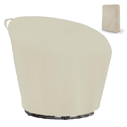 Rattan Schaukelsessel Abdeckung,Wasserdicht Schutzhülle Papasansessel Outdoor mit Zugband, Winddicht Abdeckplane für Runder Hängesessel für Garten mit Schnal(Size:1pcs:420D:132*51*89cm,Color:Beige) Rattan Schaukelsessel Abdeckung,Wasserdicht Schutzhülle Papasansessel Outdoor mit Zugband, Winddicht Abdeckplane für Runder Hängesessel für Garten mit Schnal(Size:1pcs:420D:132*51*89cm,Color:Beige) von Crysterris