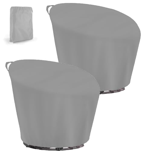 Rattan Schaukelsessel Abdeckung,Wasserdicht Schutzhülle Papasansessel Outdoor mit Zugband, Winddicht Abdeckplane für Runder Hängesessel für Garten mit Schnal(Size:2pcs:420D:120*46*89cm,Color:grau) Rattan Schaukelsessel Abdeckung,Wasserdicht Schutzhülle Papasansessel Outdoor mit Zugband, Winddicht Abdeckplane für Runder Hängesessel für Garten mit Schnal(Size:2pcs:420D:120*46*89cm,Color:grau) von Crysterris