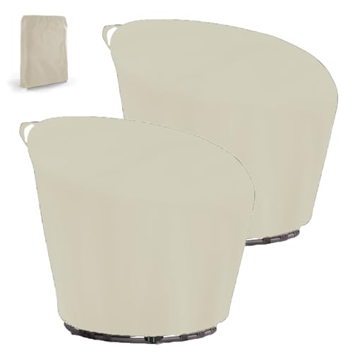 Rattan Schaukelsessel Abdeckung,Wasserdicht Schutzhülle Papasansessel Outdoor mit Zugband, Winddicht Abdeckplane für Runder Hängesessel für Garten mit Schnal(Size:2pcs:420D:120*46*89cm,Color:Beige) Rattan Schaukelsessel Abdeckung,Wasserdicht Schutzhülle Papasansessel Outdoor mit Zugband, Winddicht Abdeckplane für Runder Hängesessel für Garten mit Schnal(Size:2pcs:420D:120*46*89cm,Color:Beige) von Crysterris