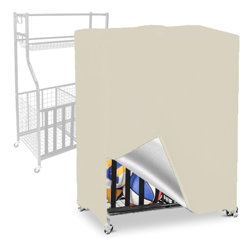 Wasserdicht Abdeckung für Basketball Aufbewahrungsregal, Abdeckplane für Ballaufbewahrungsregale mit Kordelzug, Schutzhüllefür Sportgeräte Aufbewahrungsständer fü(Size:420D:97*46*115cm,Color:Beige) Wasserdicht Abdeckung für Basketball Aufbewahrungsregal, Abdeckplane für Ballaufbewahrungsregale mit Kordelzug, Schutzhüllefür Sportgeräte Aufbewahrungsständer fü(Size:420D:97*46*115cm,Color:Beige) von Crysterris