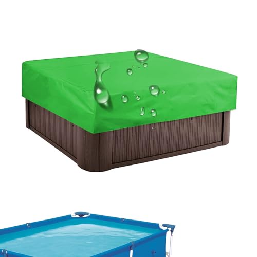 Wasserdicht Poolabdeckung Rund,210D Oxford Abdeckung für Kleinen Frame Pool für den Garten,Sommer Winter Solar Abdeckplane Schutzhülle für Hund und Kinderpool(Size:210D：220 * 220 * 30cm,Color:Green) von Crysterris