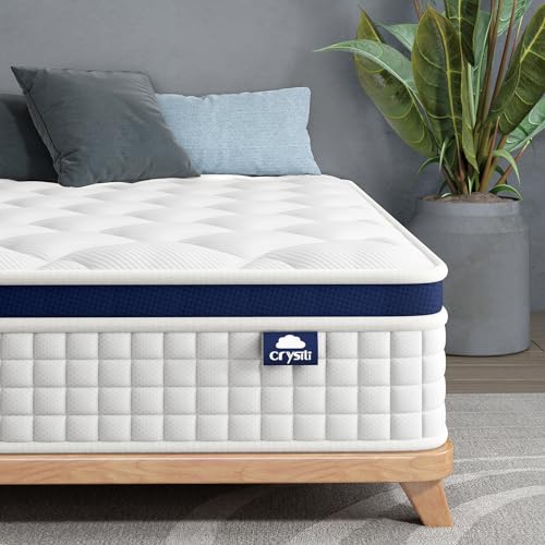 Crystli 30,5 cm Kingsize-Matratzenbett in einer Box, Hybrid-Matratze mit Nulldruck-Schaum, Federkern zur Druckentlastung, Bewegungsisolierung, mittelfest, CertiPUR-US zertifiziert Crystli 30,5 cm Kingsize-Matratzenbett in einer Box, Hybrid-Matratze mit Nulldruck-Schaum, Federkern zur Druckentlastung, Bewegungsisolierung, mittelfest, CertiPUR-US zertifiziert von Crystli