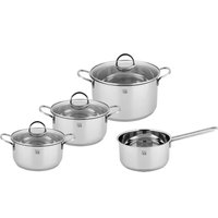 CS Koch-Systeme Topf-Set "Trier", Edelstahl, (Set, 7 tlg., je 1 Fleischtopf Ø 16/20/24 cm, 1x Stieltopf Ø 16 cm), Induktion von Cs Koch-Systeme