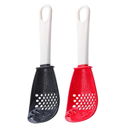 2pcs Sieb Löffel Wärme resistantes Silikon -Schlitzlöffel leicht zu reinigen Skimmerlöffel mit Nicht -Schlupfgriff multifunktional von Csafyrt