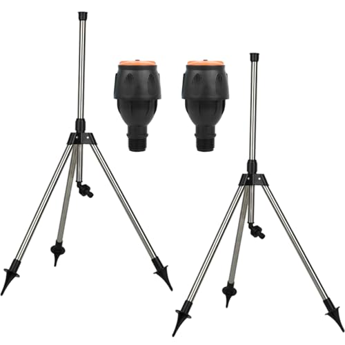 4pcs/Set rotierender Stativsprinkler, 360 ° rotierende Sprinkler mit Teleskop -Metallstativ für große Bereiche, Garten, Garten, Rasen von Csafyrt