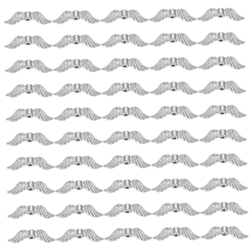50pcs Angel Wing Perlen Antique Silber Metalllegierung Angel Fairy Butterfly Flügelform Lose Abstandshalter Perle für Schmuck, die Weihnachtslehre machen. 50pcs Angel Wing Perlen Antique Silber Metalllegierung Angel Fairy Butterfly Flügelform Lose Abstandshalter Perle für Schmuck, die Weihnachtslehre machen. von Csafyrt