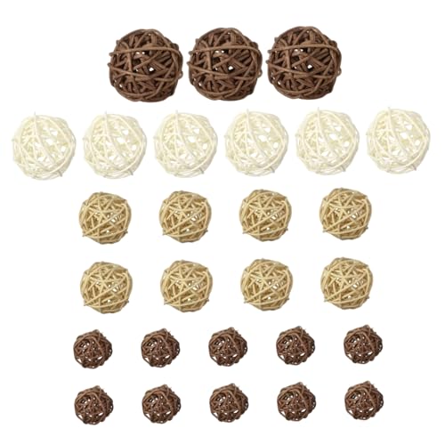 Csafyrt 1 Set Rattan Bälle 4 Größen Weidenkugeln Vase Füllstoffe dekorative Kugeln natürliche Kugeln für Hochzeitsfeier Weihnachtsdekoration Csafyrt 1 Set Rattan Bälle 4 Größen Weidenkugeln Vase Füllstoffe dekorative Kugeln natürliche Kugeln für Hochzeitsfeier Weihnachtsdekoration von Csafyrt