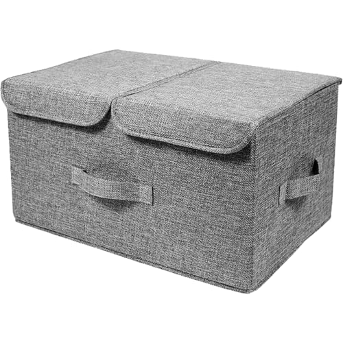 Csafyrt Aufbewahrungsbox mit Deckel 20x12x10 Zoll Lagerkorb mit Deckel mit griffen wasserdichten, faltbaren Stoffbox mit Kleidung bis von Csafyrt