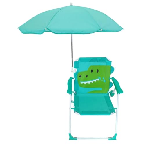 Csafyrt Kids Beach Stuhl mit Regenschirm faltbar abnehmbar tragbares niedliches Tiermuster Kids Beach Stuhl mit Baldachin von Csafyrt