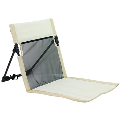 Csafyrt Klappbarer Strandstuhl tragbarer leichtes Low Camping Floor Stuhl mit Aufbewahrungstasche zum Fischen von Grillen wandern, die außerhalb der Aktivitäten Reisen, weiß von Csafyrt
