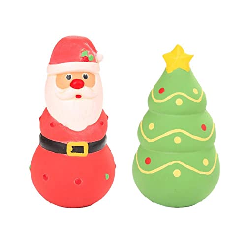 Csafyrt Weihnachten Quietschende Latex -Hundespielzeug interaktiver Hund Spielzeug quietschend Kautes Santa, Weihnachtsbaum 2pcs 5, 9 Zoll Csafyrt Weihnachten Quietschende Latex -Hundespielzeug interaktiver Hund Spielzeug quietschend Kautes Santa, Weihnachtsbaum 2pcs 5, 9 Zoll von Csafyrt