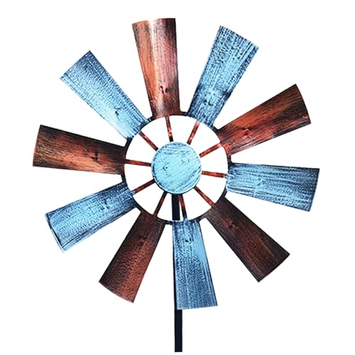 Windmühle für Hof 28.7x9.5 Metall Yard Wind Spinner wasserdichte Garten Wind Spinner Vintage Wind Skulpturen & Spinner B Windmühle für Hof 28.7x9.5 Metall Yard Wind Spinner wasserdichte Garten Wind Spinner Vintage Wind Skulpturen & Spinner B von Csafyrt