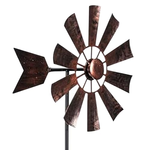 Csafyrt Windmühle für Hof 28.7x9.5 Metall Yard Wind Spinner wasserdichte Garten Wind Spinner Vintage Wind Skulpturen & Spinner Style 1 von Csafyrt