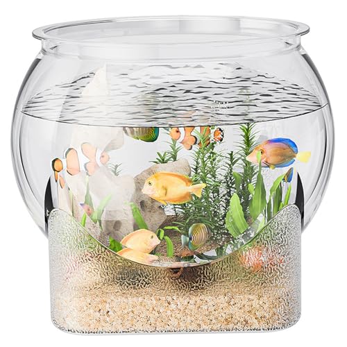 Fischschale klare unzerbrechliche Plastikfischschale mit Stabiler Basis, einfache Wartung kleines Desktop -Aquarium für Betta Turtle Fischschale klare unzerbrechliche Plastikfischschale mit Stabiler Basis, einfache Wartung kleines Desktop -Aquarium für Betta Turtle von Csafyrt