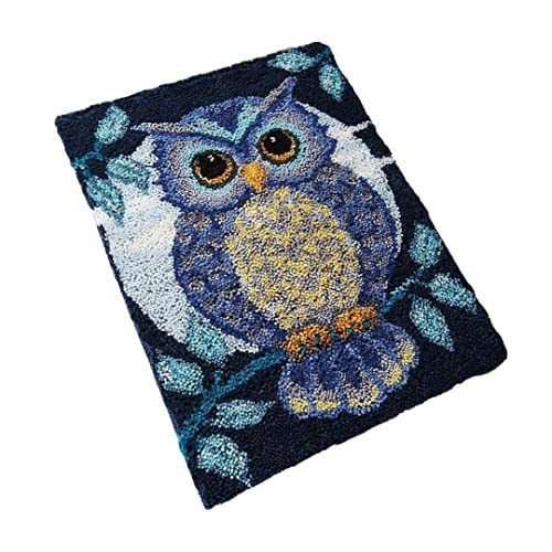 Latch Hook Teppich Kit DIY OWL Häkelte Teppich Stick machen Kits für Erwachsene Kinder 50x38cm von Csafyrt