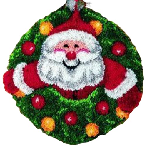 Latch Hook Teppich -Kits für Erwachsene, 20x20 Zoll Santa Claus Latch Hook Teppich Kit, DIY Cross Unfertiges Kit für Weihnacht Heimatteppichdekoration Latch Hook Teppich -Kits für Erwachsene, 20x20 Zoll Santa Claus Latch Hook Teppich Kit, DIY Cross Unfertiges Kit für Weihnacht Heimatteppichdekoration von Csafyrt