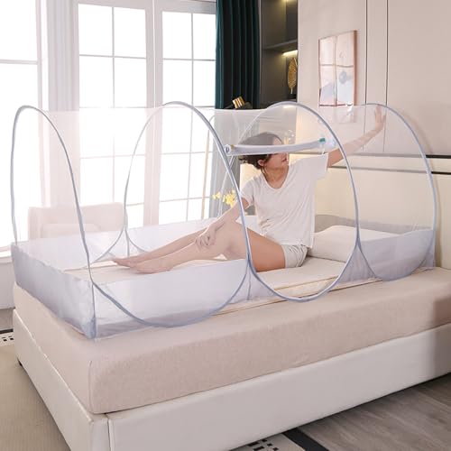 Moskitonetz für Bett 75x35x35in Popup-faltbar atmungsable Mückennetzzelt mit Reißverschluss Tür Ganzkörper Polyester Mesh Zelt f Moskitonetz für Bett 75x35x35in Popup-faltbar atmungsable Mückennetzzelt mit Reißverschluss Tür Ganzkörper Polyester Mesh Zelt f von Csafyrt