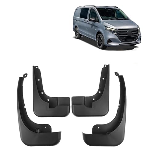 4PCS Auto Vorne Hinten Schmutzfänger, für Mercedes-Benz Vito 2024-2025 Car Rad Spritzschutz Staubdicht Kollision extern Schützen Styling Zubehör von Csikoi