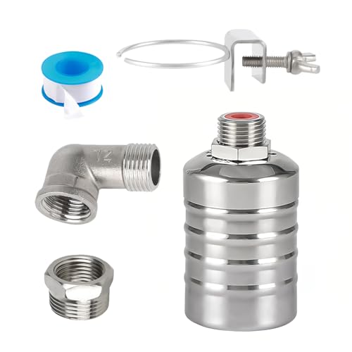 Automatisches Schwimmerventil, Wasserschwimmerventil, Schwimmerventil 1/2'' oder 3/4'' Automatische Wasserstandsregelung, mit Wasserhahn-Dichtungsband und Wellrohr für Fischtank Schwimmbecken Viehtrog Automatisches Schwimmerventil, Wasserschwimmerventil, Schwimmerventil 1/2'' oder 3/4'' Automatische Wasserstandsregelung, mit Wasserhahn-Dichtungsband und Wellrohr für Fischtank Schwimmbecken Viehtrog von Csirnto