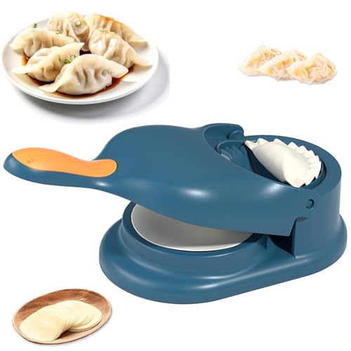 Dumpling Maker, Pelmeni maker, 2 in 1 Teigtaschenformer, Gyoza Maker,Maultaschen Former, DIY Knödel Skin Maker für Dumpling, Ravioli, Machen (Blau) von Csirnto