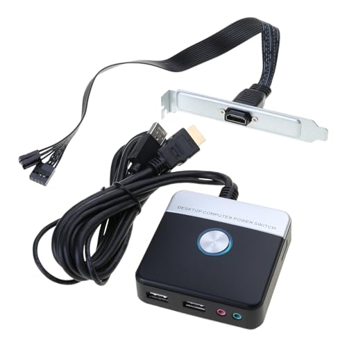Csnbfiop Desktop Power Switcher Taste Mit USB Anschluss LED Licht Klebepad Der Unterseite Für PC Gehäuse Zugänglichkeit Mehrere Funktionen von Csnbfiop
