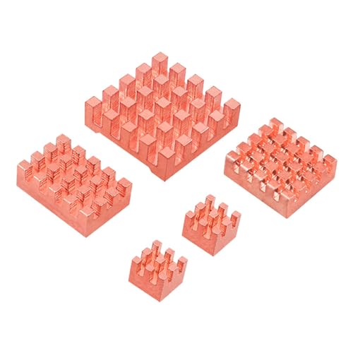 Csnbfiop Kupfer Kühlkörper Set Selbstklebende Kühlkörper Für RPI 5 GPU Chip LED Kühlung Csnbfiop Kupfer Kühlkörper Set Selbstklebende Kühlkörper Für RPI 5 GPU Chip LED Kühlung von Csnbfiop