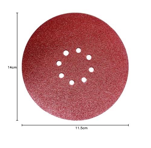 10x Schleifpapier 225 mm 8 Loch Körn.= 120 Schleifblatt mit Klettbelag für Trockenbauschleifer Winkelschleifer von Ct&t Industrie