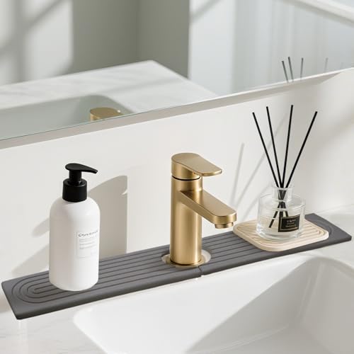 Wasserhahnmatte für Küchenspüle, 61 cm lang, Kieselgur, schnell trocknend, Steinschale, Küchenspüle, Spritzschutz für Badezimmer, Theke, super saugfähig von Ctarlitu