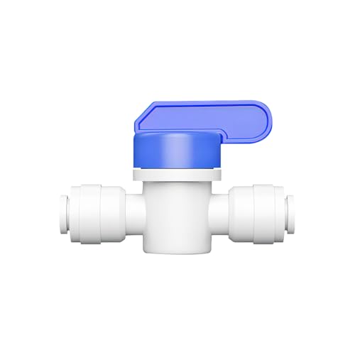 Ctyjia 1 Stück Ventile Wasserhähne, Inline 1/4 Zoll Kugelhahn, Absperrventil, 1/4 Zoll Inline-Hahn, für Kühlschrankschlauch, Eismaschinen Ctyjia 1 Stück Ventile Wasserhähne, Inline 1/4 Zoll Kugelhahn, Absperrventil, 1/4 Zoll Inline-Hahn, für Kühlschrankschlauch, Eismaschinen von Ctyjia