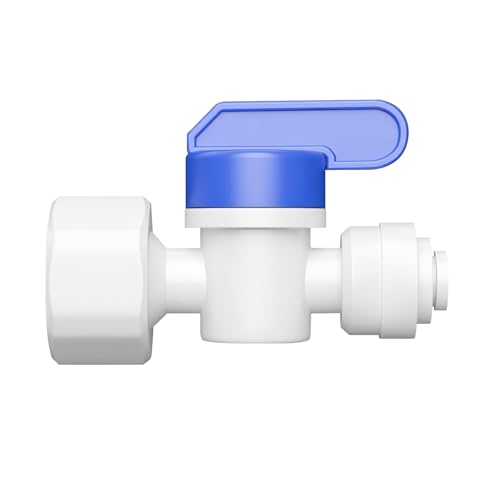 Ctyjia 1 Stück 1/2" Weiblich auf 1/4" Inline-Hahn/Absperrventil, Steckverbindung Adapter Fitting für Kühlschrankschlauch, Wasserrohr Ctyjia 1 Stück 1/2" Weiblich auf 1/4" Inline-Hahn/Absperrventil, Steckverbindung Adapter Fitting für Kühlschrankschlauch, Wasserrohr von Ctyjia